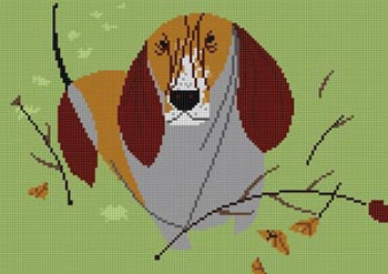 Basset Hound HC-B234 Charley Harper 13 Mesh 12 x 8 1⁄2