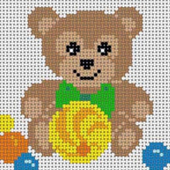 X-114 Teddy Bear with Balls 10 Mesh 5x5 Treglown Designs