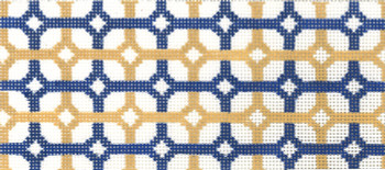 SOS2001 Navy & Yellow Diamonds 18 Mesh 6in x 2.75in BB Size Son of a Stitch Designs