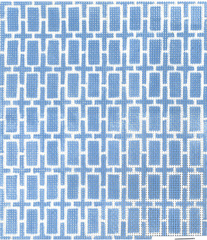 SOS4010 Light Blue Rectangles 18 Mesh 5in x 6in BG Size Son of a Stitch Designs