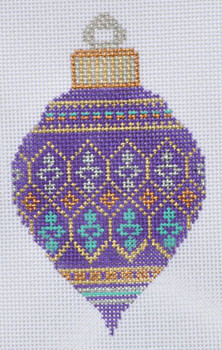 TM-21 Purple Snowflake Bulb   2 3⁄4x 4 1/2  18 Mesh TANYA MERTEL Danji Designs