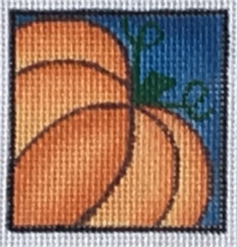 ZIA-32  Fall Pumpkin Pocket Project  2x2 18 Mesh ZIA DESIGNS Danji Designs