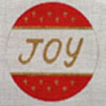 133a Joy ornament 4" round 18 Mesh Map Designs 