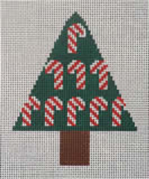 151q Candy Cane Tree W/STITCH GUIDE  3.5 x 4.5 13 Mesh Map Designs 