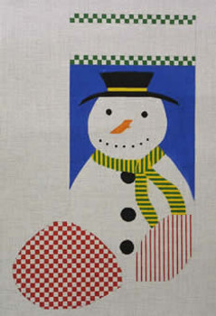 153 Mr. Snowman 19.5 x 12 13 Mesh Map Designs 