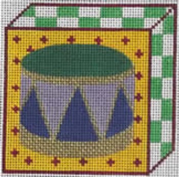 204c Drum ornament 3.5x3.5 18 Mesh Map Designs 