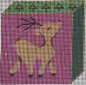 204e Deer ornament 3.5x3.5 18 Mesh Map Designs 