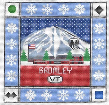 Bromley Mountain Vermont Square 8.75 x 8.75 13 Mesh Doolittle Stitchery S102 