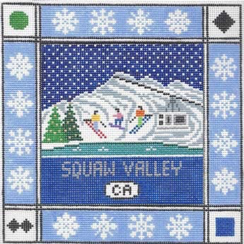 Squaw Valley, California ‐ Square 8.75 x 8.75 13 Mesh Doolittle Stitchery S122 