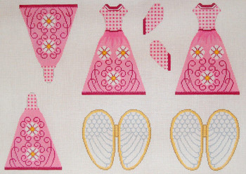 ANG002B Pink Angel Doll 4.5 x 6,18g Trubey Designs