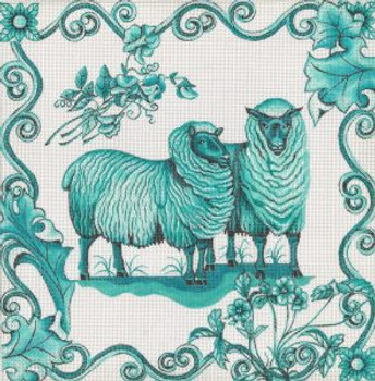 TOL004 Green Sheep 15 x 15,13g TOILE Trubey Designs