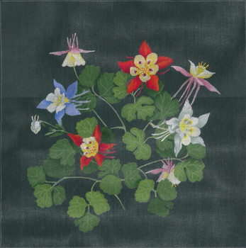 ED-17211 Giant Columbine 18g, 14" x 14" DeDe's Needleworks