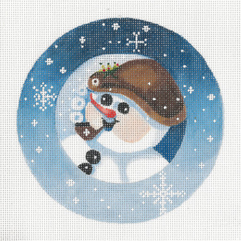 JJO-2134 Snowman With Brown Derby/Snowflakes 18g, 5.5" diameter JOY JUAREZ  