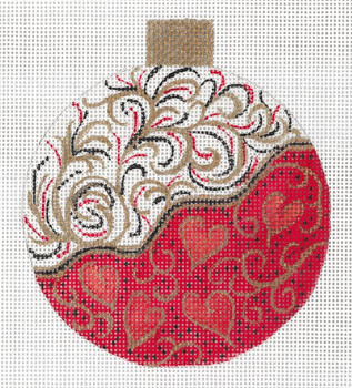 GS-654 Red Tendrils Ornament 8g, 4.25" x 4.75" Sharon G