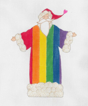 CB-168 Rainbow Flag Santa 18g, 7.5" x 10" CURTIS BOEHRINGER