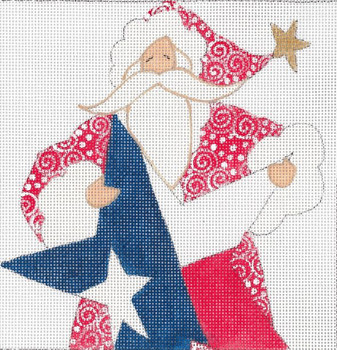 CB-229 The Lone Star Santa Square 18g, 5.25" x 5.25"CURTIS BOEHRINGER