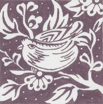 493-C Block Print Napa Bird 13g, 8" x 8"  Creative Needle