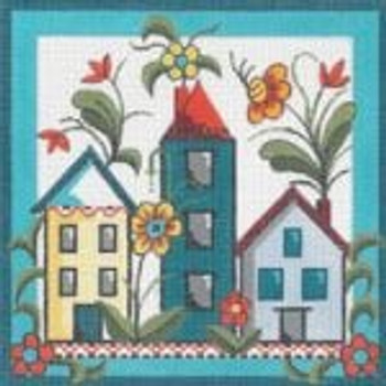 2023-S Tiny Village 13g, 8" x 8" Creative Needle