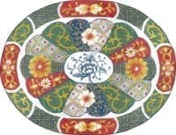 OD-129 Intricate Oval Imari 18g; 14" x 11" Creative Needle