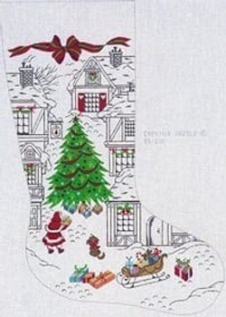 XS-221 Village Stocking with Big Tree Creative Needle