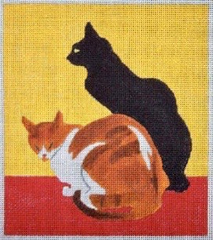 C101C Steinlen Cats 5.5 x 6.5 EyeCandy Needleart