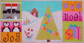 CH403 Twas the Night Before Christmas Collage 4x8 EyeCandy Needleart