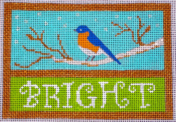 CH407B Bright Bluebird 5.25 x 3.5 EyeCandy Needleart