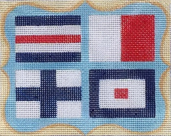 HO1484 Raymond Crawford Designs NAUTICAL FLAGS 18 mesh