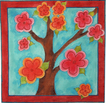 G-125C Blossoms 13 Mesh 9.25 SQUARE Renaissance Designs