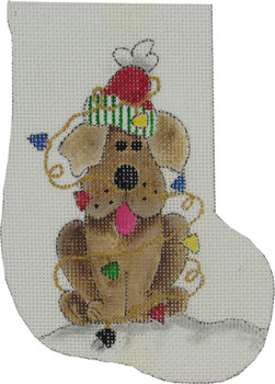 MNS-237A  All Lit Up Mini Stocking 18 Mesh 4 x 6  Renaissance Designs