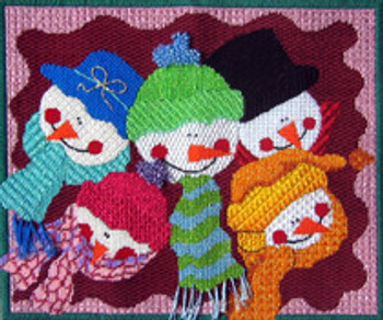 N-S-122 Jolly Snowman 13 Mesh 10 x 12 Renaissance Designs