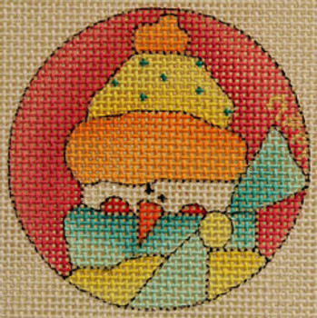 N-S-133/3 Frosty Friend 3 18 Mesh 2.5 Diameter 18 Mesh With Stitch Guide Renaissance Designs