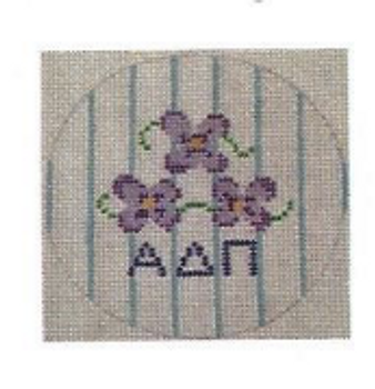 Sorority 3R1-ADP Alpha Delta Pi With Mascot 3" Round 18 Mesh Kangaroo Paw Designs