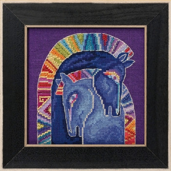 LB301723 Embracing Horses -  Horses Collection (Aida) (2017) Mill Hill Laurel Burch