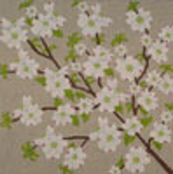 PIL104 dogwood 12"x12" J. Child Designs 