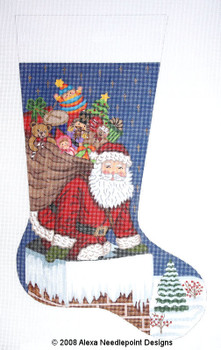 7209 13 Mesh Alexa Designs Stocking  Large 23"