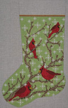 stk209 J. Child Designs Stocking cardinals