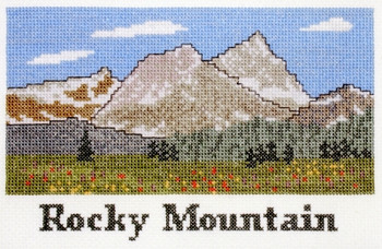 PC811 Rocky Mountains 14ct Aida  8" x 5"The Posy Collection