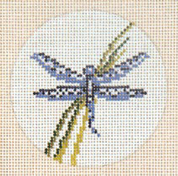 #377 Dragonfly Ornament 18 Mesh - 3" Round Needle Crossings