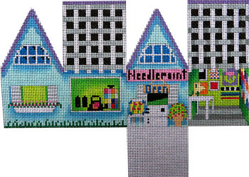 HH-150 Needlepoint Shop Cottage 8x6 18 Mesh Associated Talents 