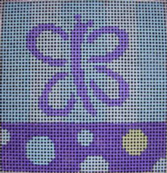 101 AP	Aqua Purple  Stripes/Dots 5x5 10 mesh Beth Gantz Designs