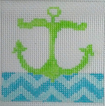 162 LA Anchor Lime Aqua 5x5  10 mesh Beth Gantz Designs