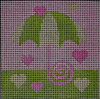 175 Lime Pink Umbrella 5x5 10 mesh Beth Gantz Designs