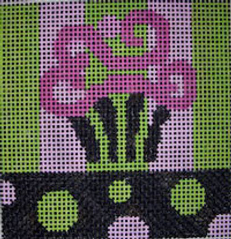182	Lime Pink Blk Cupcake	5x5 10 mesh Beth Gantz Designs