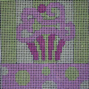 180 Lime Pink Cupcake 5x5  14 mesh Beth Gantz Designs