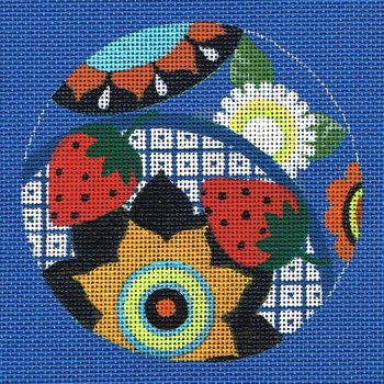 6194 Andalucia 4″ Round ~ 18 Mesh Leigh Designs Baja Coaster Canvas Only Inquire If Stitch Guide Is Available