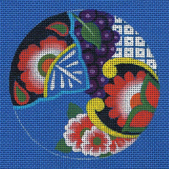 6196 La Paz 4″ Round ~ 18 Mesh Leigh Designs Baja Coaster Canvas Only Inquire If Stitch Guide Is Available