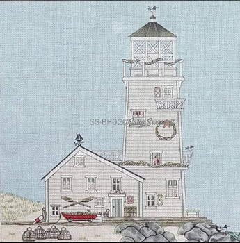 SS-BH02 Lighthouse 18 Mesh 12x12 Beach Sally Swannell