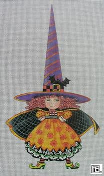 ME-WT01 Fitting Hat 6x11 18 Count With SG-ME-WT01	Stitch Guide WITCH Mary Engelbreit