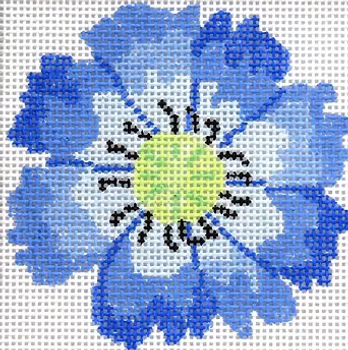 53a3 Blue Jean Smith Designs Dazzle Flower Coaster 4" Square 13 mesh